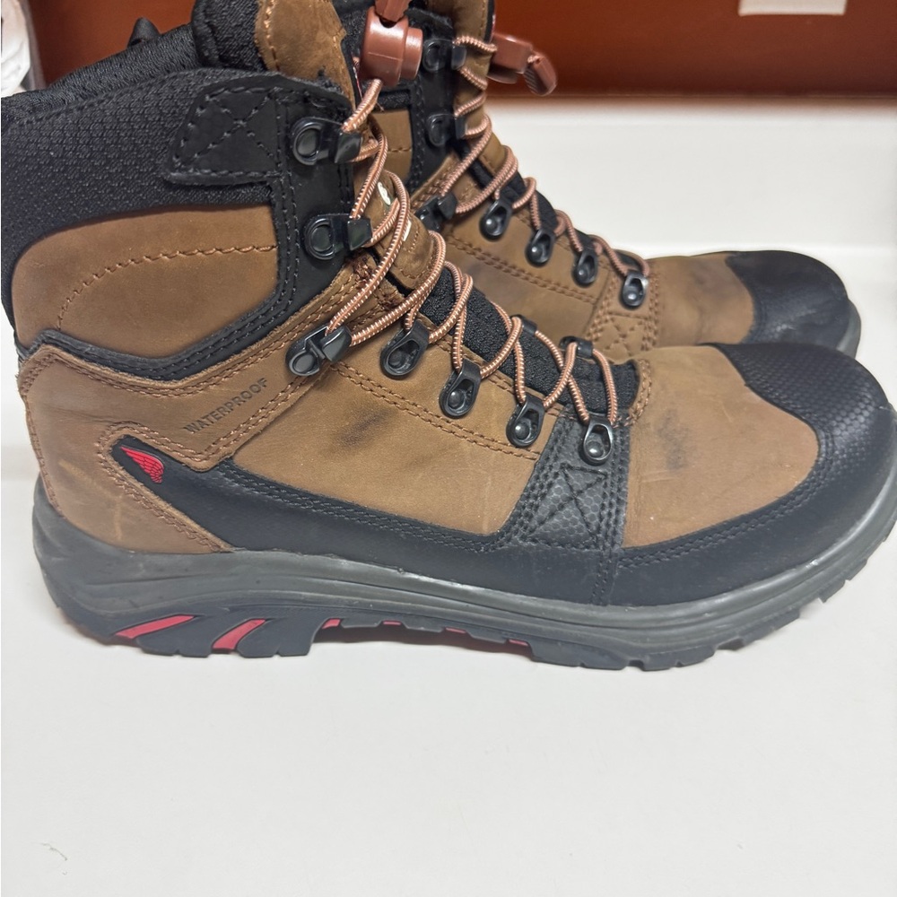 Red Wing Work Boots Brown and Black leather